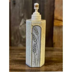 Wild Rose Beige and Gray Soap Dispenser